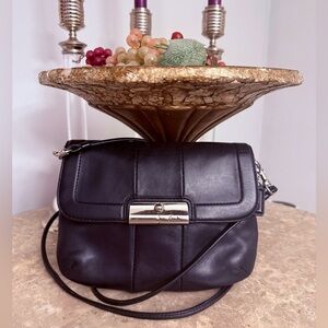 COACH Kristin Black Leather Crossbody Bag